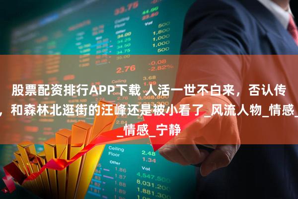 股票配资排行APP下载 人活一世不白来，否认传闻后，和森林北逛街的汪峰还是被小看了_风流人物_情感_宁静