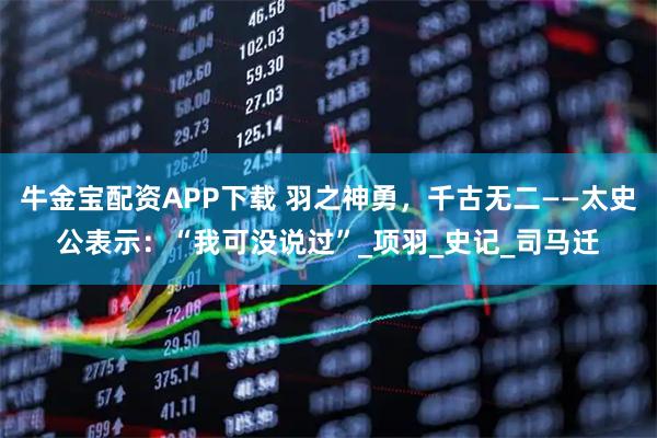 牛金宝配资APP下载 羽之神勇，千古无二——太史公表示：“我可没说过”_项羽_史记_司马迁