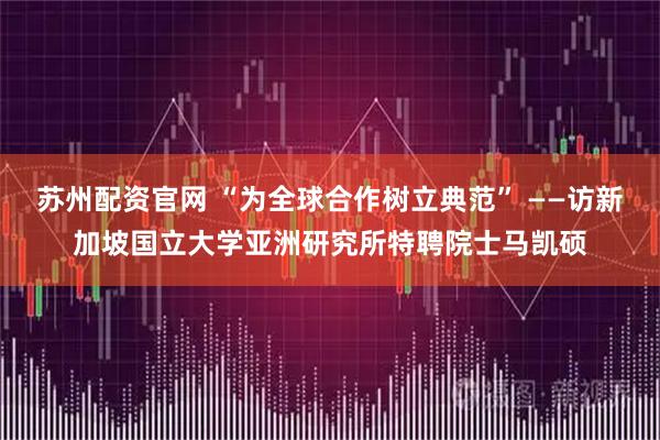 苏州配资官网 “为全球合作树立典范” ——访新加坡国立大学亚洲研究所特聘院士马凯硕